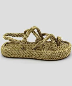 Mujer Mumka Shoes | Sandalias Nomadas Con Puntera Beige