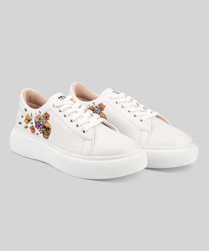 Mujer Mumka Shoes | Pantuflas Calavera Y Flores