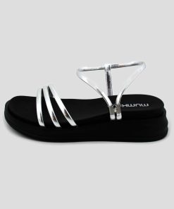 Mujer Mumka Shoes | Sandalias Plateadas Con Plataforma