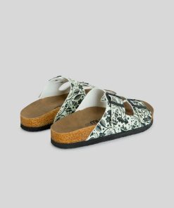 Mujer Mumka Shoes | Sandalias De Flores En Blanco Y Negro