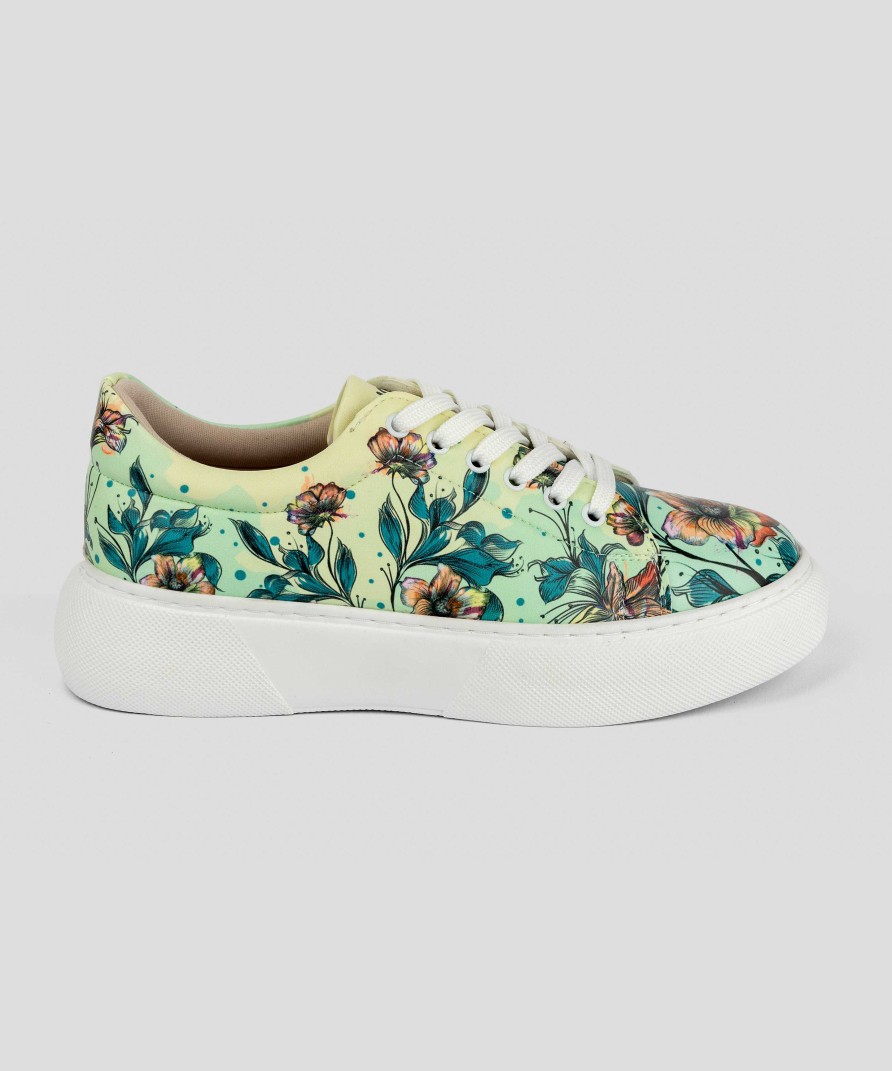 Mujer Mumka Shoes | Zapatillas De Flores Verdes