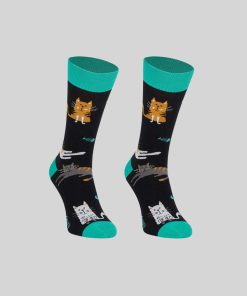 Calcetines Mumka Shoes | Calcetines Gatos Verde Talla 36-41