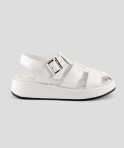 Mujer Mumka Shoes | Sandalias De Medusa Metalicas Blancas