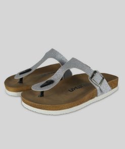 Mujer Mumka Shoes | Sandalias Plateadas Con Purpurina