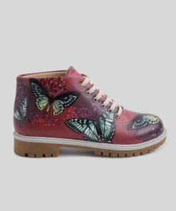 Mujer Mumka Shoes | Botines Mariposas Granate