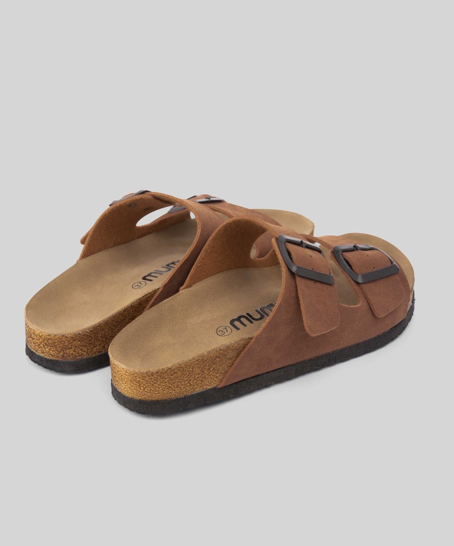 Mujer Mumka Shoes | Sandalias Con Tira En Cafe Marron